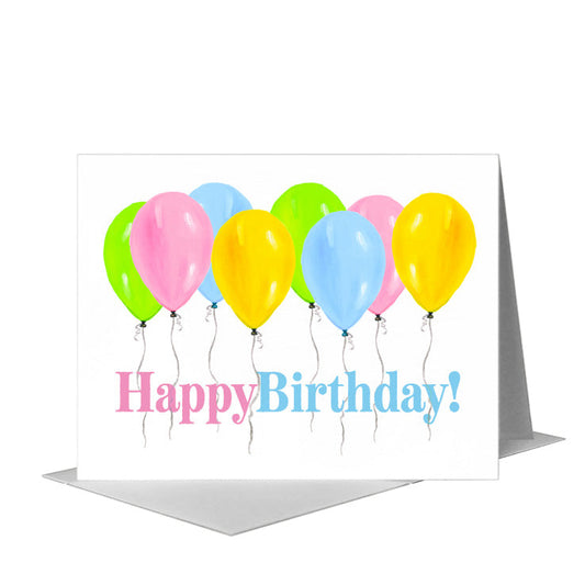Balloons, Greeting Card (#7983H) A2 Card Front, www.printedcanvas.com