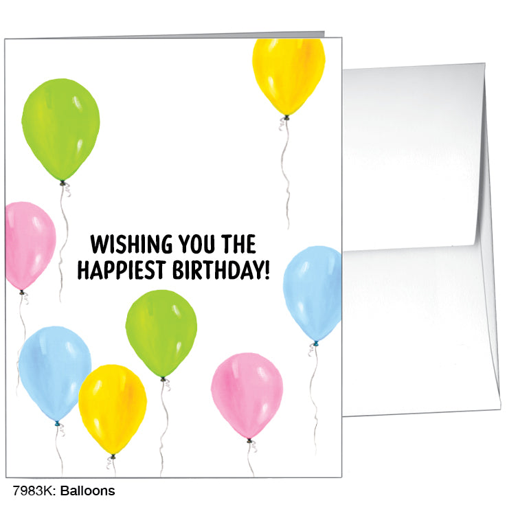 Balloons, Greeting Card (#7983K), A2 Card Front, www.printedcanvas.com