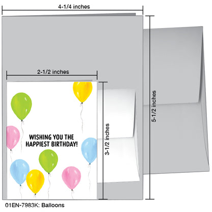 Balloons, Greeting Card (#7983K)