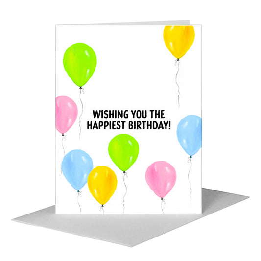 Balloons, Greeting Card (#7983K) A2 Card Front, www.printedcanvas.com