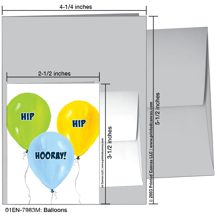 Balloons, Greeting Card (#7983M)