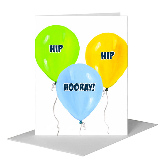 Balloons, Greeting Card (#7983M) A2 Card Front, www.printedcanvas.com