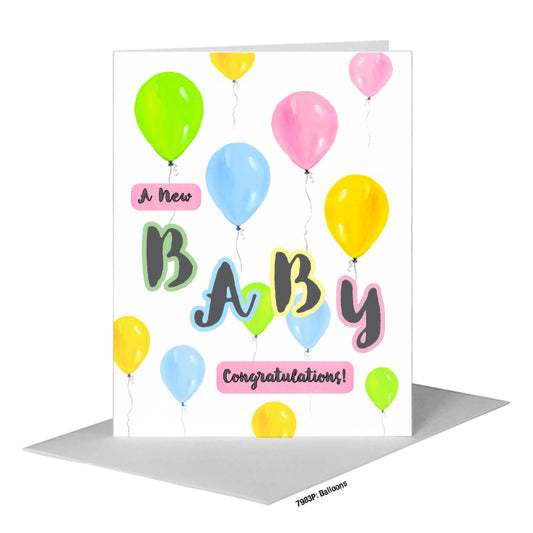 Balloons, Greeting Card (#7983P)