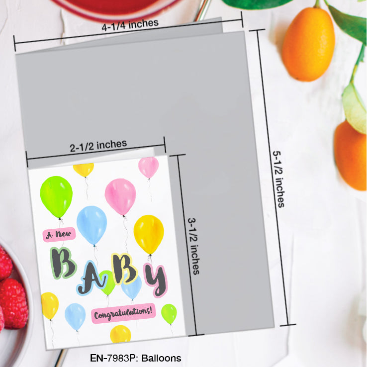 Balloons, Greeting Card (#7983P)