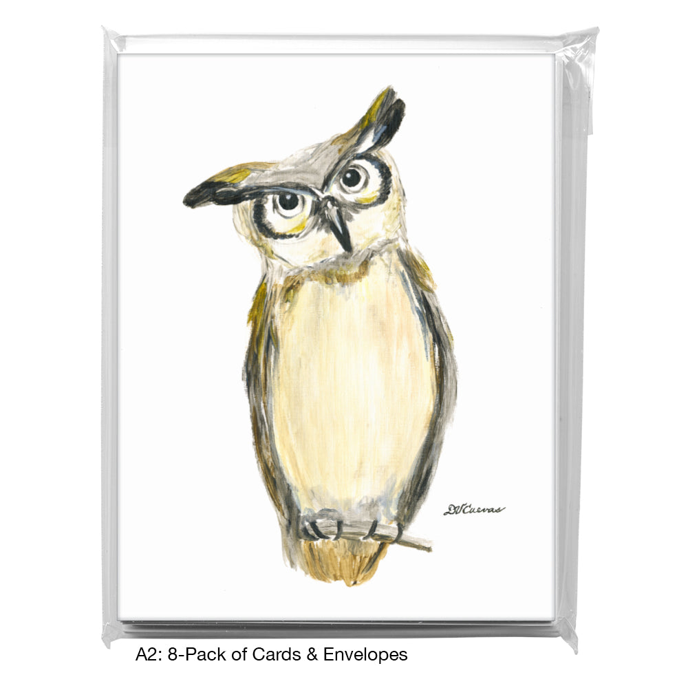 Great Horned Owl, Greeting Card (7992), A2 8-Pack, printedcanvas.com