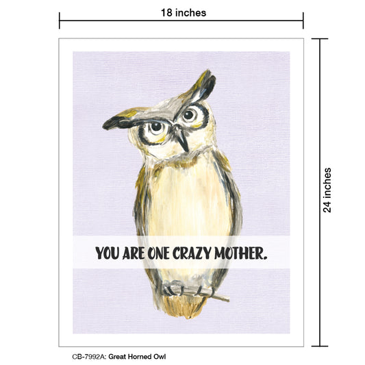Great Horned Owl, Card Board (7992A)