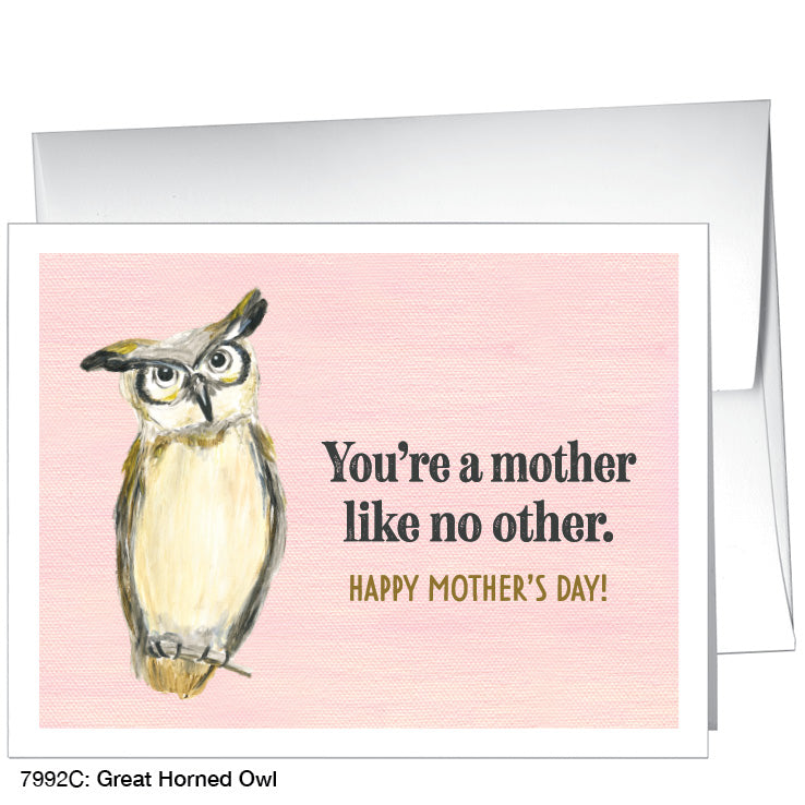 Great Horned Owl, Greeting Card (7992C), A2 Card, www.printedcanvas.com