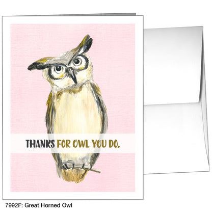 Great Horned Owl, Greeting Card (7992F)