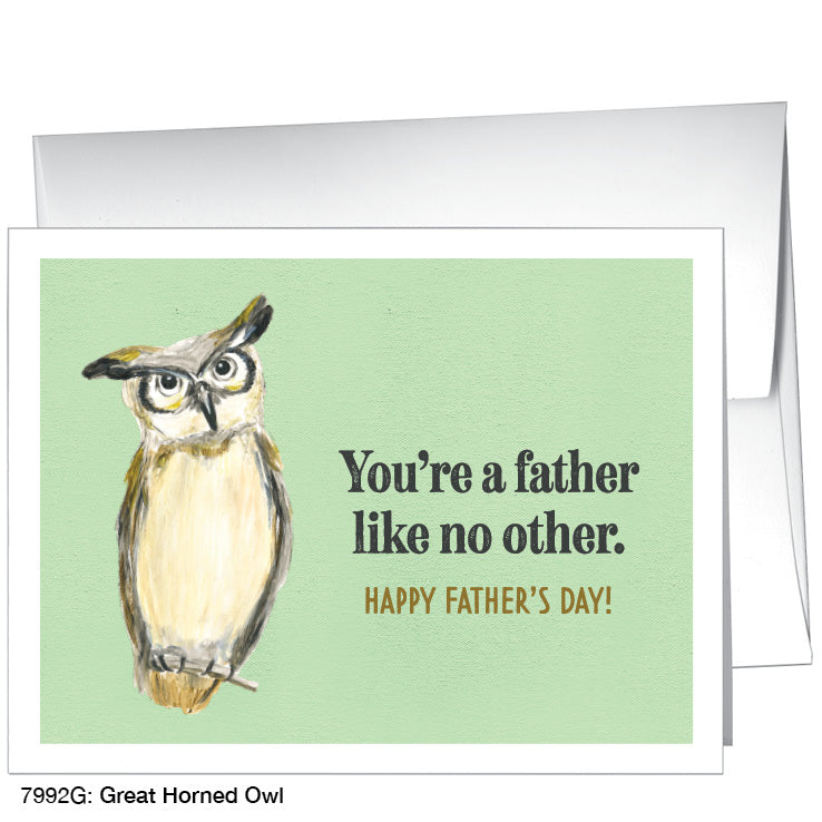 Great Horned Owl, Greeting Card (7992G), A2 Card, printedcanvas.com