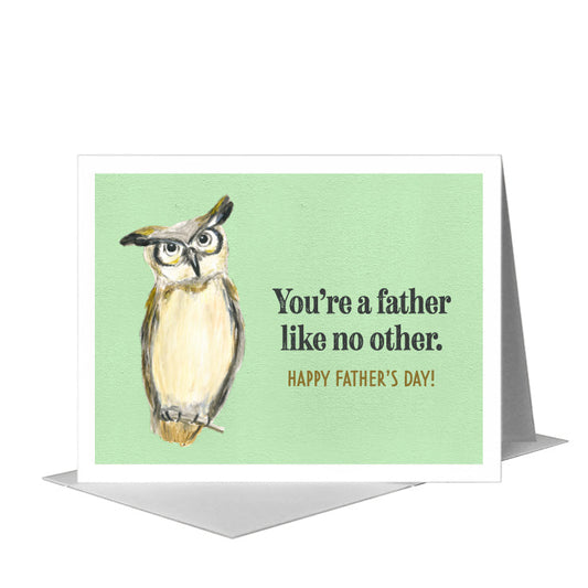 Great Horned Owl, Greeting Card (#7992G) A2 Card Front, www.printedcanvas.com