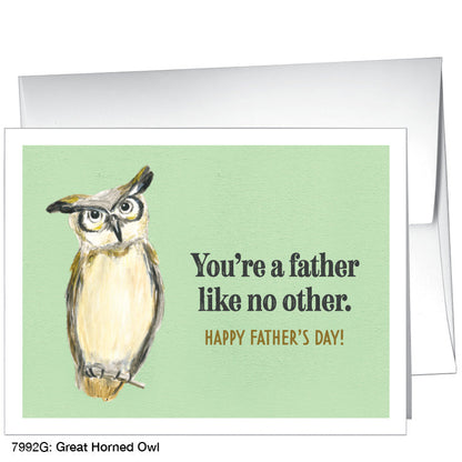 Great Horned Owl, Greeting Card (7992G), Front, www.printedcanvas.com