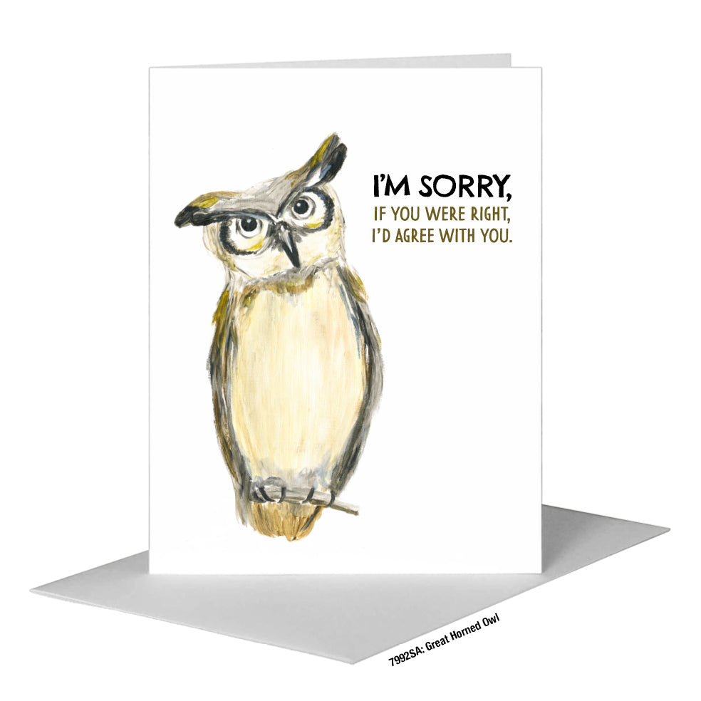 Great Horned Owl, Greeting Card (#7992SA)