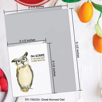 Great Horned Owl, Greeting Card (#7992SA)