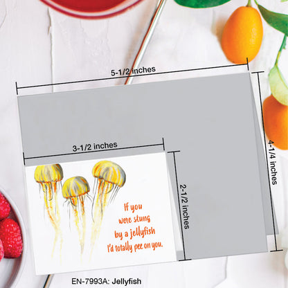 Jellyfish, Greeting Card (7993A), Enclosure, www.printedcanvas.com