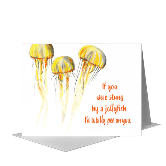 Jellyfish, Greeting Card (#7993A) A2 Card Front, www.printedcanvas.com