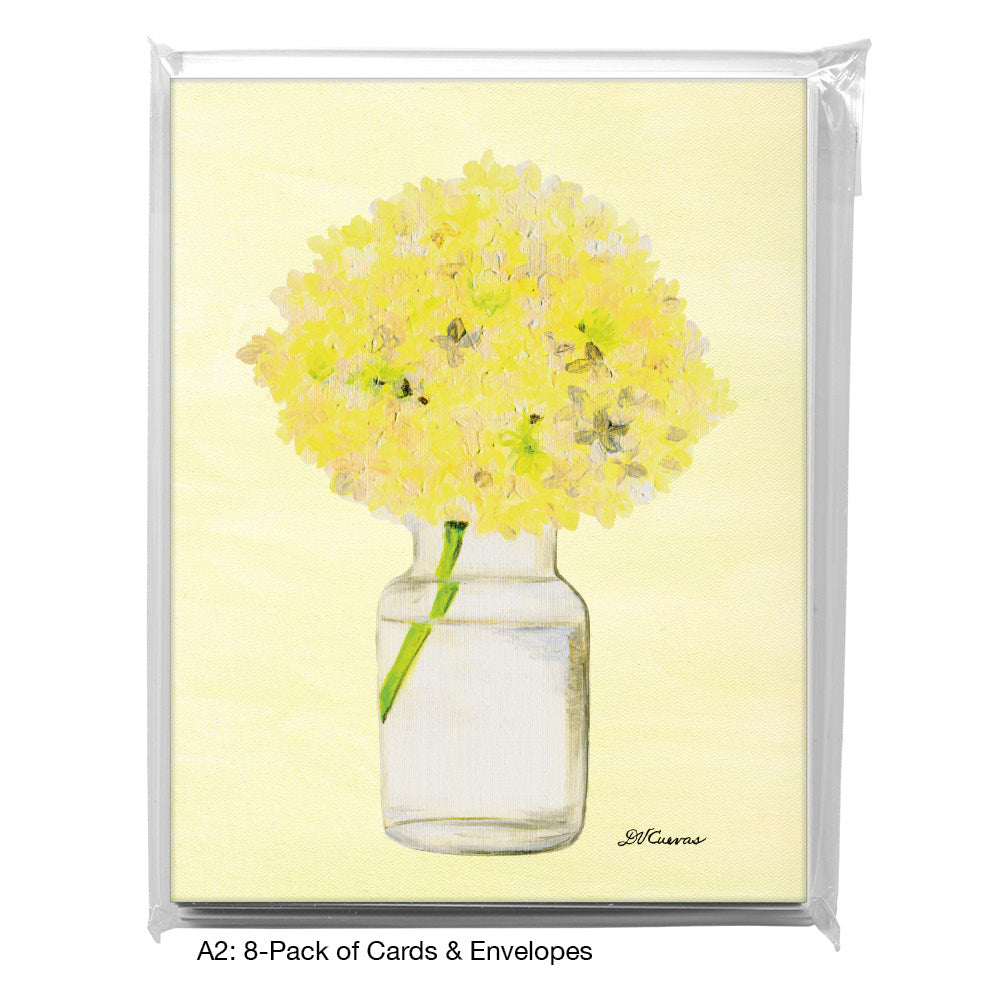 White Hydrangea, Greeting Card (#7994A)