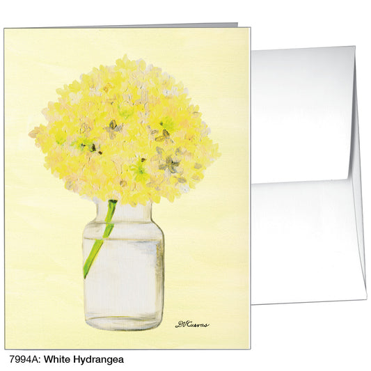 White Hydrangea, Greeting Card (#7994A), A2 Card, www.printedcanvas.com