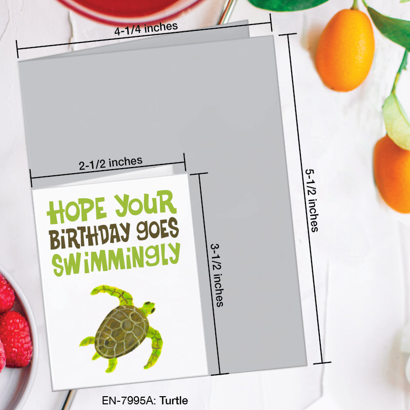 Turtle, Greeting Card (7995A), Enclosure, www.printedcanvas.com