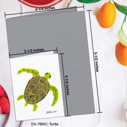 Turtle, Greeting Card (7995C), Enclosure Card, www.printedcanvas.com