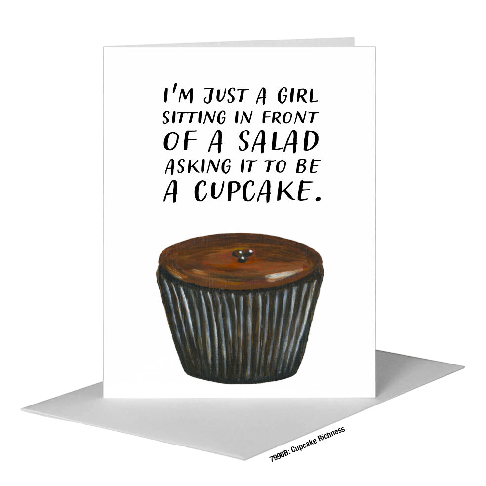 Cupcake Richness, Greeting Card (#7996B)
