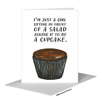 Cupcake Richness, Greeting Card (#7996B)