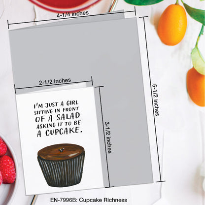Cupcake Richness, Greeting Card (#7996B)