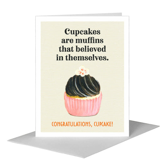 Chocolate Swirl Cupcake, Greeting Card (#7998C) A2 Card Front, www.printedcanvas.com