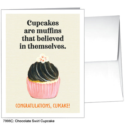 Chocolate Swirl Cupcake, Greeting Card (7998C)