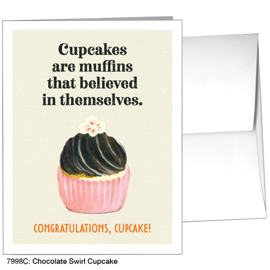 Chocolate Swirl Cupcake, Greeting Card (7998C)
