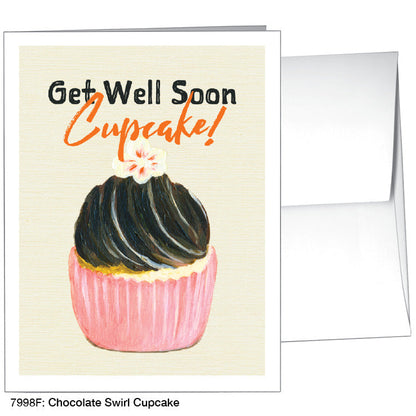 Chocolate Swirl Cupcake, Greeting Card (7998F)