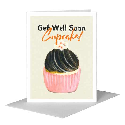 Chocolate Swirl Cupcake, Greeting Card (#7998F) A2 Card Front, www.printedcanvas.com