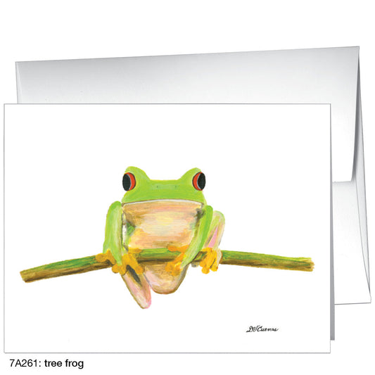 Tree Frog, Greeting Card (8402P), A2 Card Front, www.printedcanvas.com