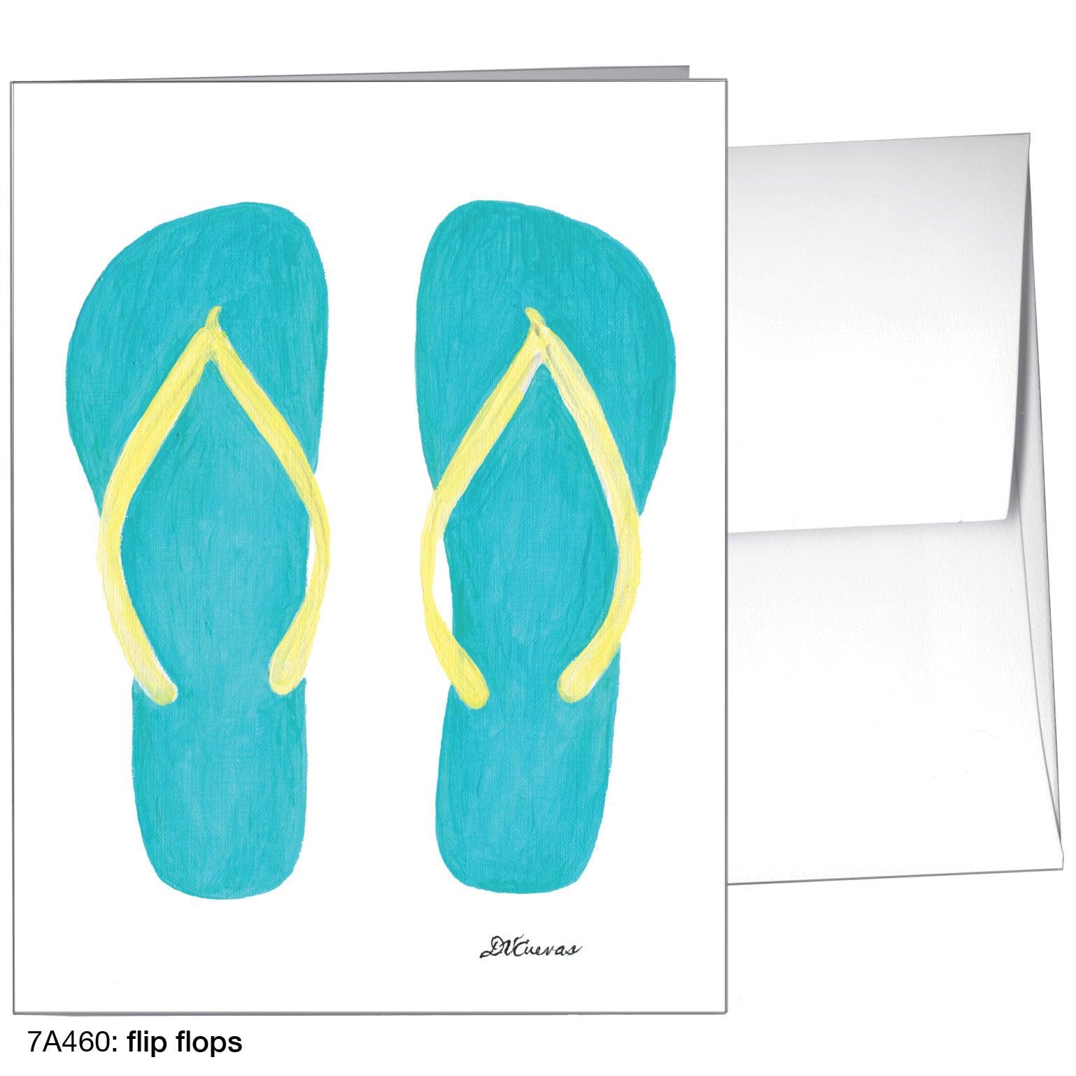 Flip Flops, Greeting Card (8613), A2, printedcanvas.com