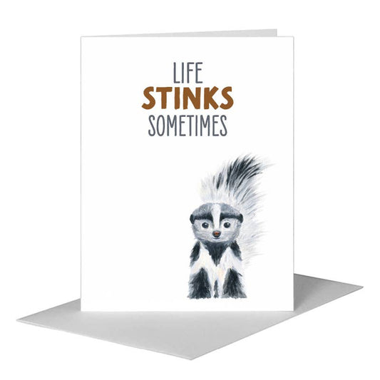Skunk Face, Greeting Card (#8111A) A2 Card Front, www.printedcanvas.com