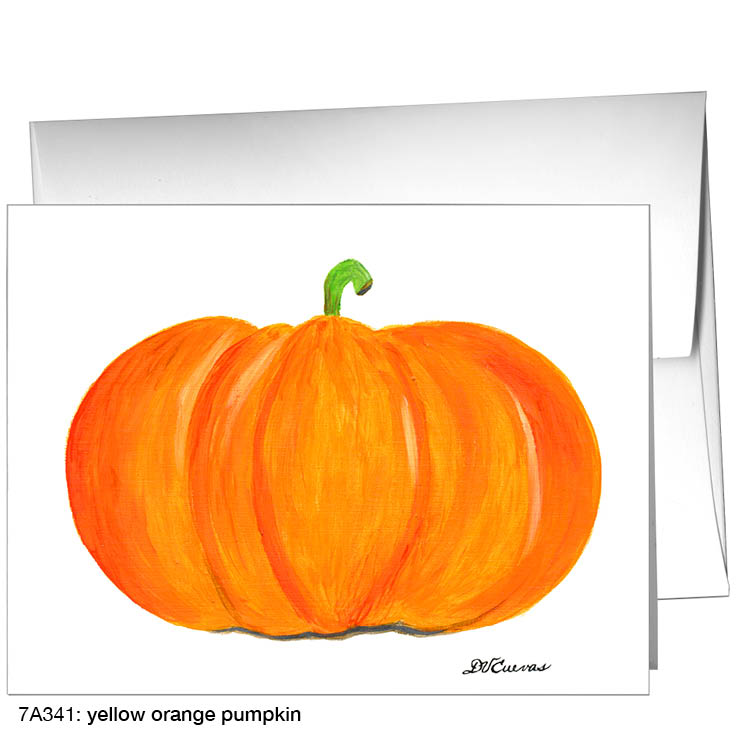 Yellow Orange Pumpkin, Greeting Card (8460), A2, printedcanvas.com
