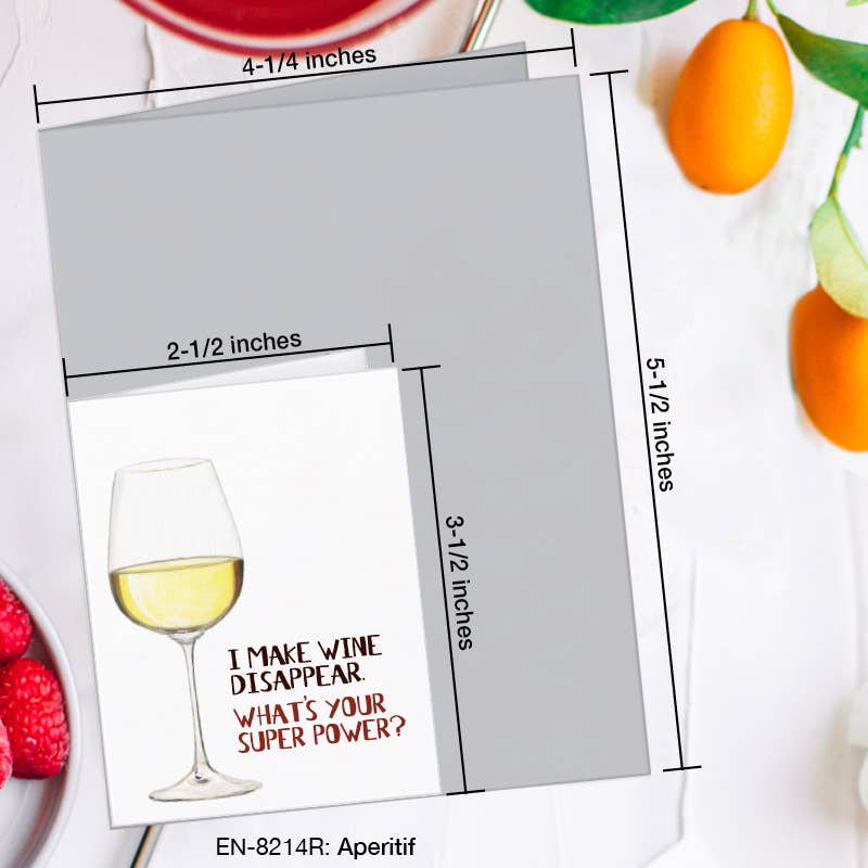 Aperitif, Greeting Card (8214R), Enclosure, www.printedcanvas.com