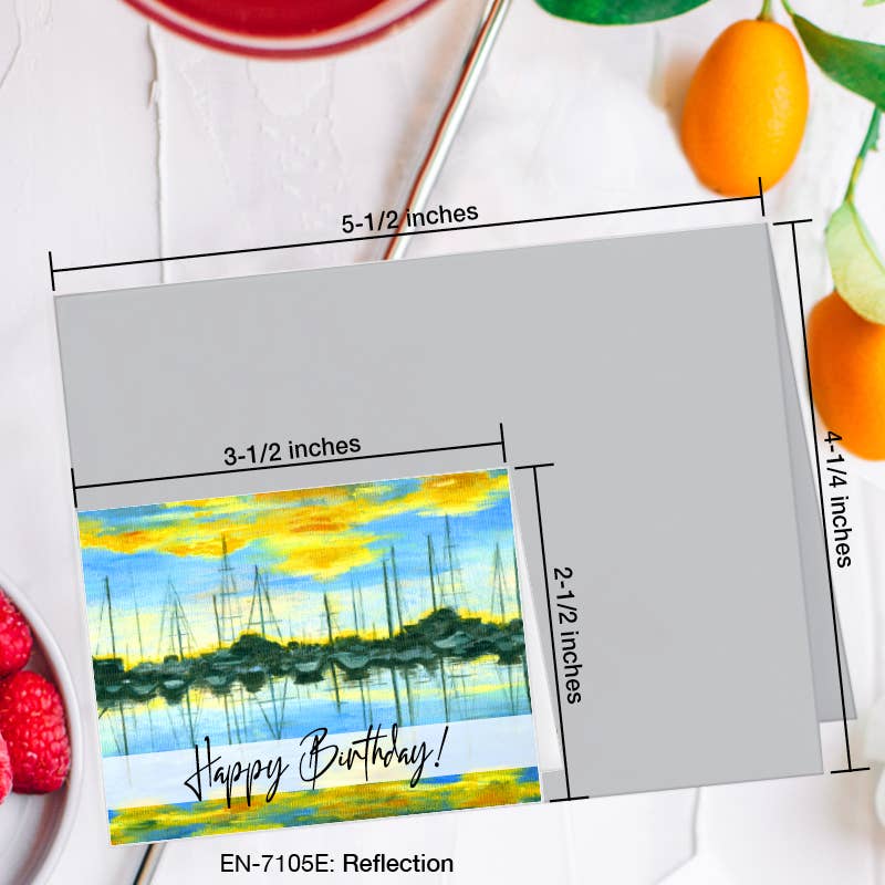 Reflection, Greeting Card (7105E), Enclosure, www.printedcanvas.com