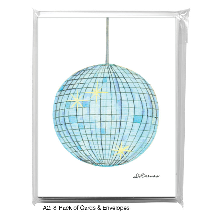 Disco Ball, Greeting Card (8005A), A2 Card 8-Pack, www.printedcanvas.com