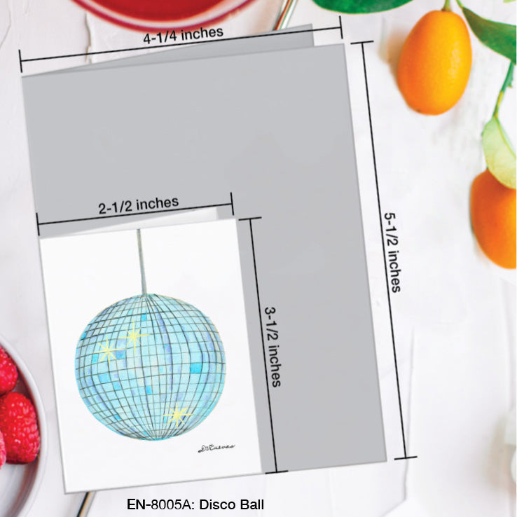 Disco Ball, Greeting Card (8005A), Enclosure Card, www.printedcanvas.com