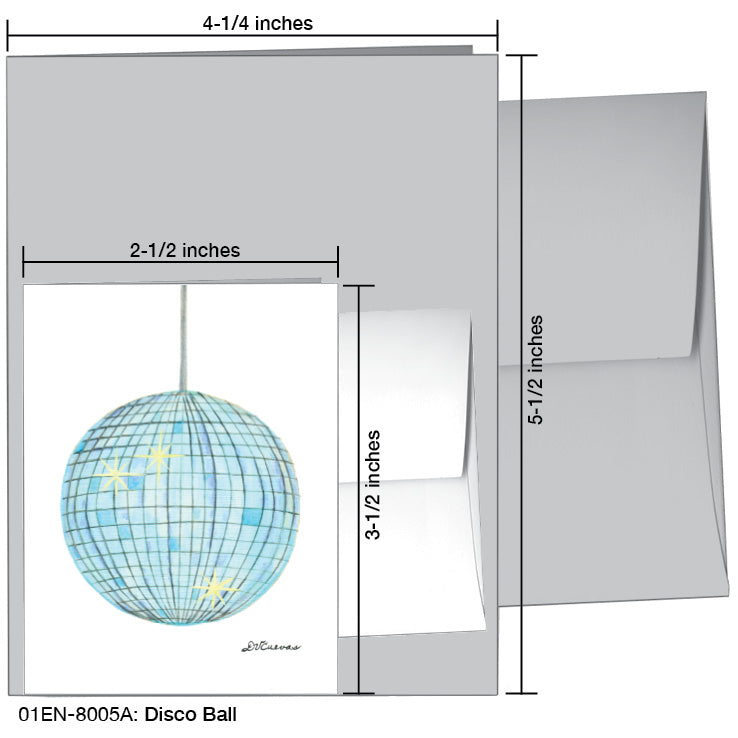 Disco Ball, Greeting Card (8005A), Enclosure Card, www.printedcanvas.com