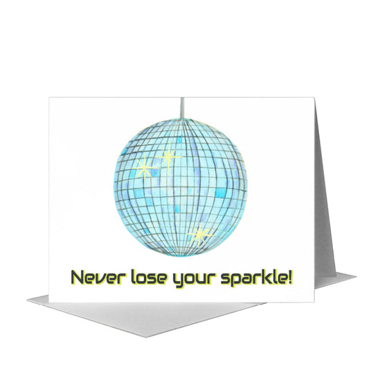 Disco Ball, Greeting Card (#8005C) A2 Card Front, www.printedcanvas.com