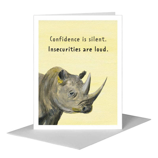 Rhino, Greeting Card (#8364B) A2 Card Front, www.printedcanvas.com