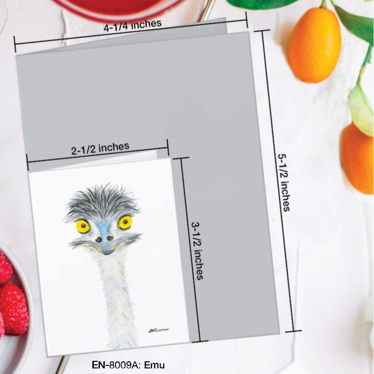 Emu, Greeting Card (#8009A)
