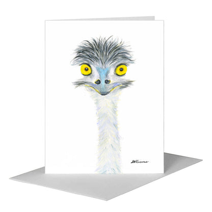 Emu, Greeting Card (#8009A) A2 Card Front, www.printedcanvas.com