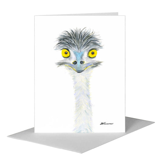 Emu, Greeting Card (#8009A) A2 Card Front, www.printedcanvas.com