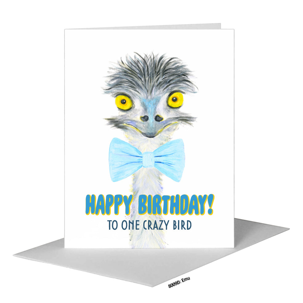 Emu, Greeting Card (#8009D)