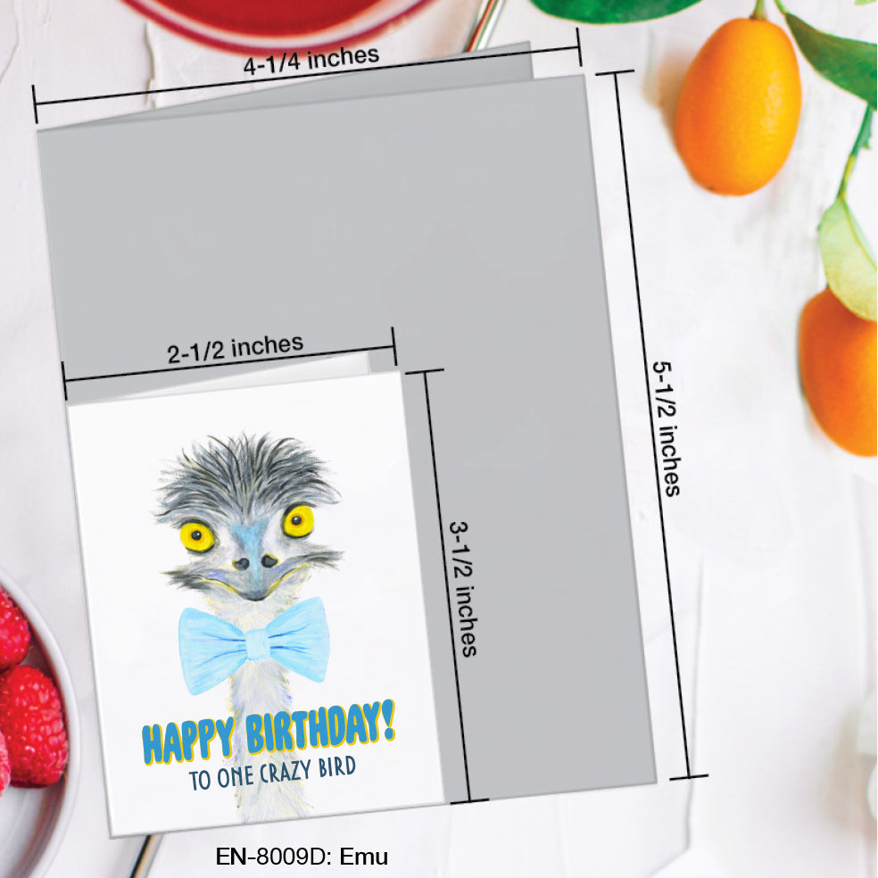 Emu, Greeting Card (#8009D)