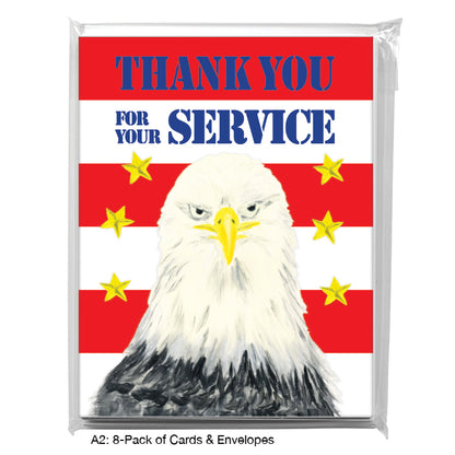Eagle Face, Greeting Card (#8010B)
