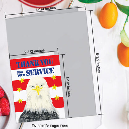 Eagle Face, Greeting Card (#8010B)