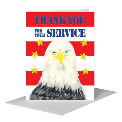 Eagle Face, Greeting Card (#8010B) A2 Card Front, www.printedcanvas.com